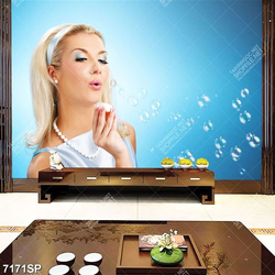 Tranh người đẹp tóc vàng SP7171