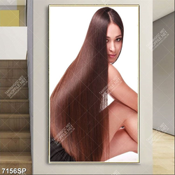 Tranh cô gái với mái tóc dài suôn mượt SP7156