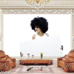 Tranh cô gái tóc xù SP7148