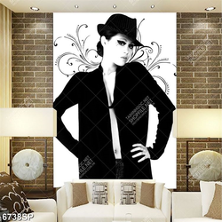 Tranh người mẫu nghệ thuật trắng đen SP6738