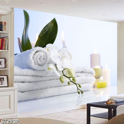 Tranh cành hoa lan và khăn trắng SP6725