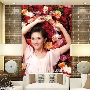 Tranh người đẹp và hoa hồng SP6684