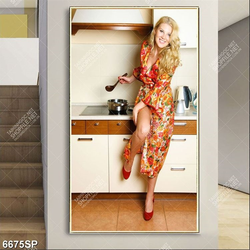 Tranh người đẹp tóc vàng SP6675