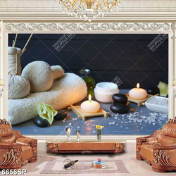 Tranh muối đá và khăn trắng SP6656