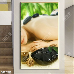 Tranh nằm massage đá nóng thư giãn SP6620