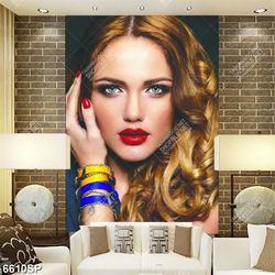 Tranh gương mặt xinh đẹp in file gốc