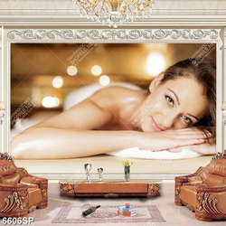 Tranh cô gái nằm thư giãn SP6606