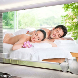 Tranh cặp đôi nằm thư giãn SP6587