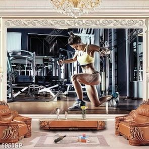 Tranh cô gái tập luyện thể thao SP6960