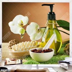 Tranh hoa lan trắng và tinh dầu thơm