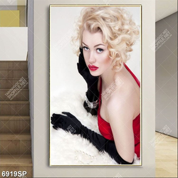 Tranh cô gái tóc vàng xinh đẹp SP6919