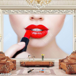 Tranh đôi môi tô son đỏ SP6916