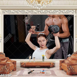 Tranh phong gym tập luyện thể thao SP6870