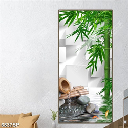 Tranh cây trúc xanh file psd