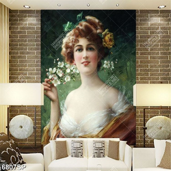 Tranh vẽ thiếu nữ xinh đẹp file psd