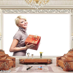 Tranh cô gái tóc vàng SP6766