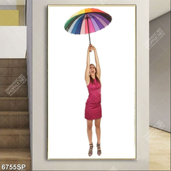 Tranh cô gái che ô SP6755