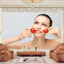 Tranh người đẹp và dâu tây SP6746