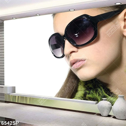 Tranh người đẹp đeo mắt kính