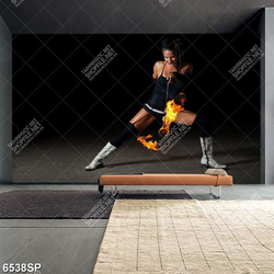 Tranh người đẹp múa lửa SP6538