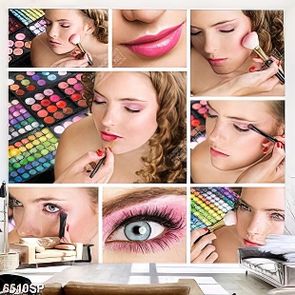 Tranh bộ ghép người mẫu make up đẹp