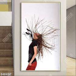 Tranh cô gái bung xõa mái tóc SP6484
