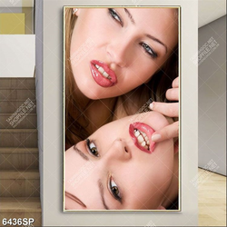 Tranh hai gương mặt đẹp SP6436