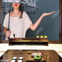 Tranh cô gái che ô SP6479