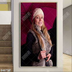 Tranh cô gái che ô SP6467