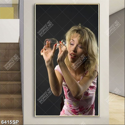 Tranh cô gái tóc vàng SP6415