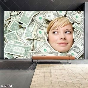 Tranh gương mặt bên tiền đô la SP6376