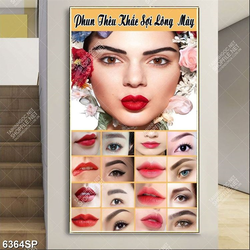 Tranh phun thêu khắc sợi lông mày in file gốc