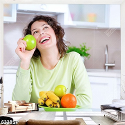 Tranh cô gái cười rạng rỡ SP6338