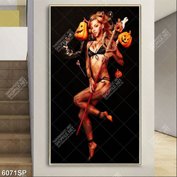 Tranh người mẫu hóa trang halloween SP6071
