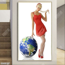 Tranh cô gái tóc vàng xinh đẹp SP5988