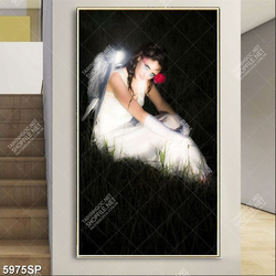 Tranh cô gái mang đôi cánh thiên thần