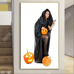 Tranh người đẹp halloween