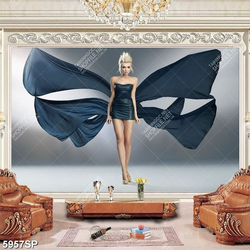 Tranh người mẫu mặc váy nghệ thuật SP5957