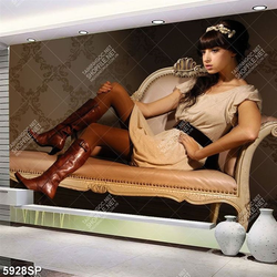 Tranh người đẹp ngồi trên ghế SP5928