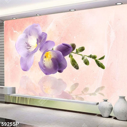 Tranh vẽ bông hoa tím file gốc