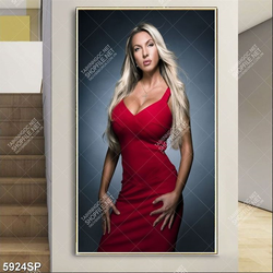 Tranh người đẹp tóc vàng gợi cảm