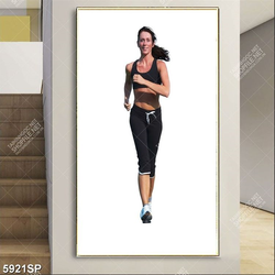 Tranh cô gái chạy bộ