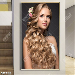Tranh cô gái tóc xoăn xinh đẹp SP5871