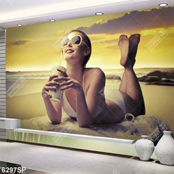 Tranh người mẫu xinh đẹp SP6297