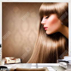 Tranh người đẹp với mái tóc suông mượt SP6276