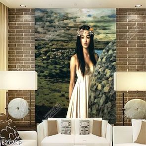 Tranh vẽ thiếu nữ xinh đẹp SP6272 file gốc