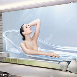 Tranh người đẹp ngâm mình trong bồn tắm SP6173
