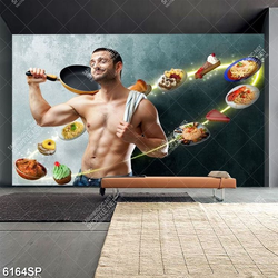 Tranh nghệ thuật chàng trai cơ bắp SP6164