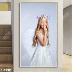 Tranh cô bé mang đôi cánh thiên thần