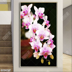 Tranh cành hoa lan in file gốc